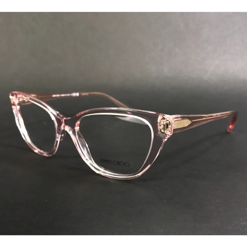 Jimmy Choo Eyeglasses Frames JC3011 5034 Transparent Pink Cat Eye 54-17-145